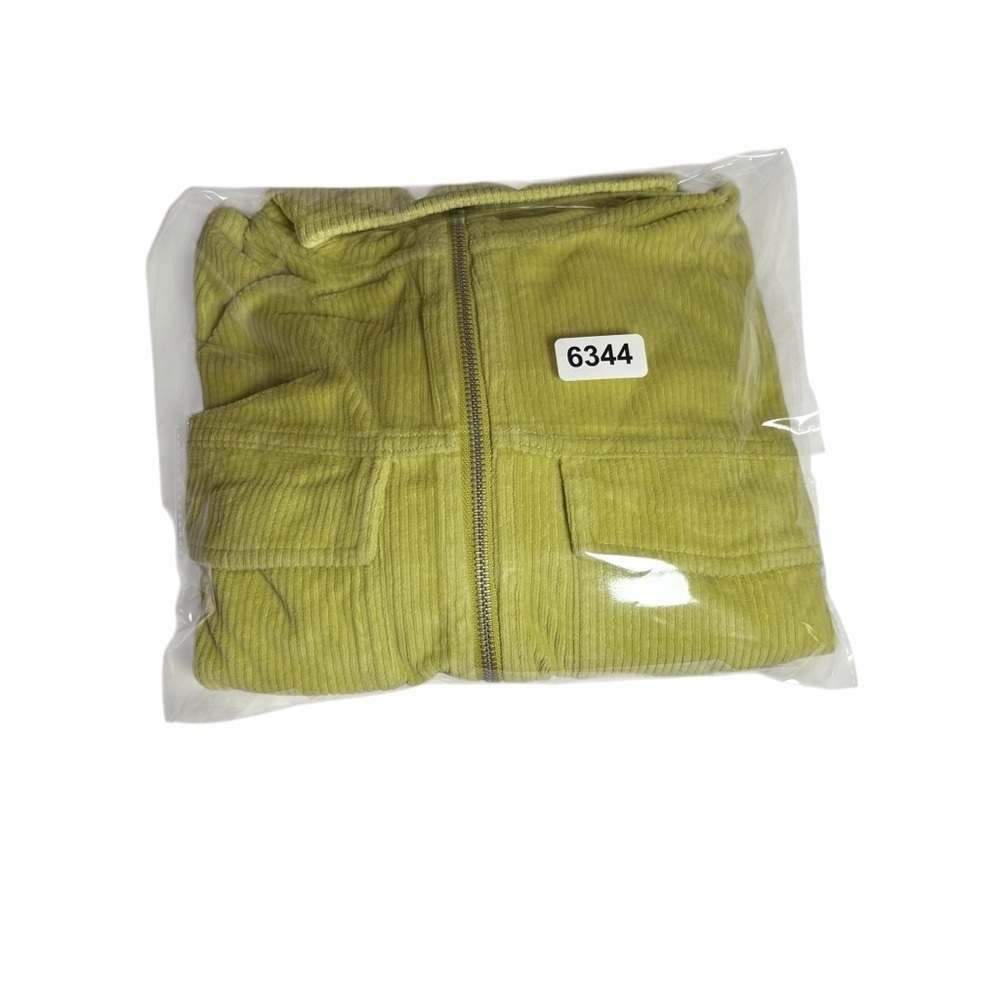 Aerie Cropped Corduroy Zip Jacket |  Bright Yellow Green | Size M - Picture 14 of 14